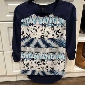 BCBG navy blouse